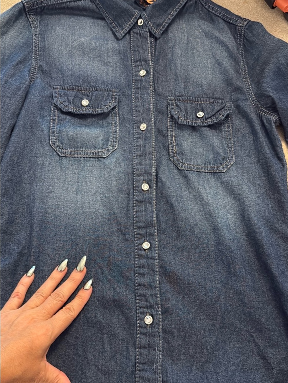 Seven7 Indigo Denim Button-Up Shirt - Picture 2 of 2